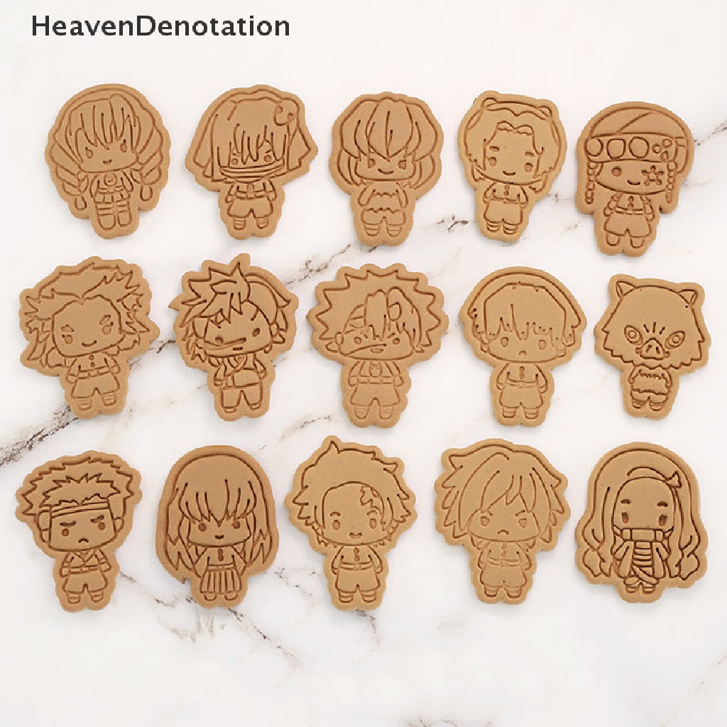 [HeavenDenotation] 8Pcs / Set Biscuit Mold Cartoon Characters Shape Cookie Cutter Cake Decor Tool HDV