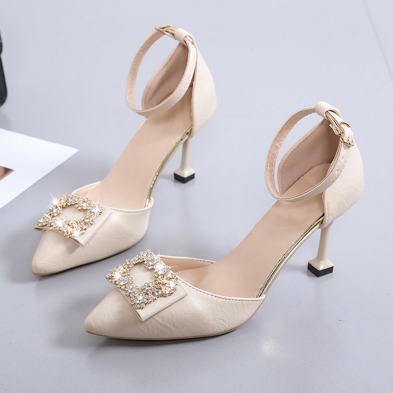 FD Sepatu Heels Wanita High heels Ankle Strap Hels Pesta Cewek Terbaru HI-047