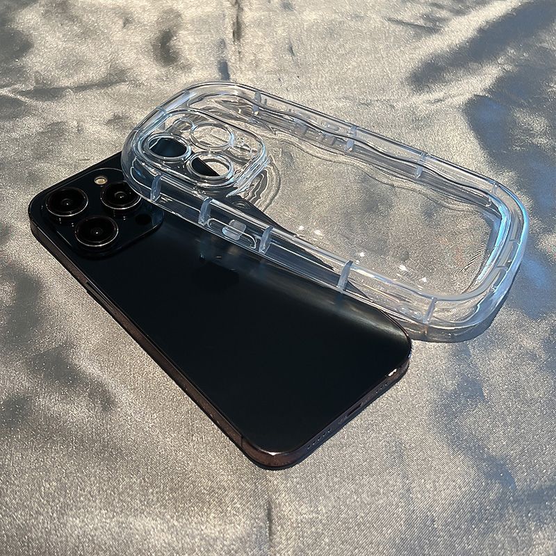 IPHONE Casing Ponsel Lembut Tahan Guncangan Kompatibel Untuk Casing Iphone11 14 13 12 Pro XS Max X XR 7 +8 Plus Cover Silikon TPU Transparan