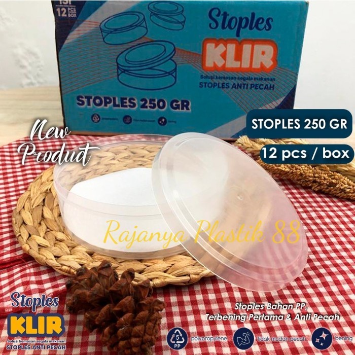 Toples Nastar Bulat 250gram 500gram Stoples TipTop / toples kue Kering