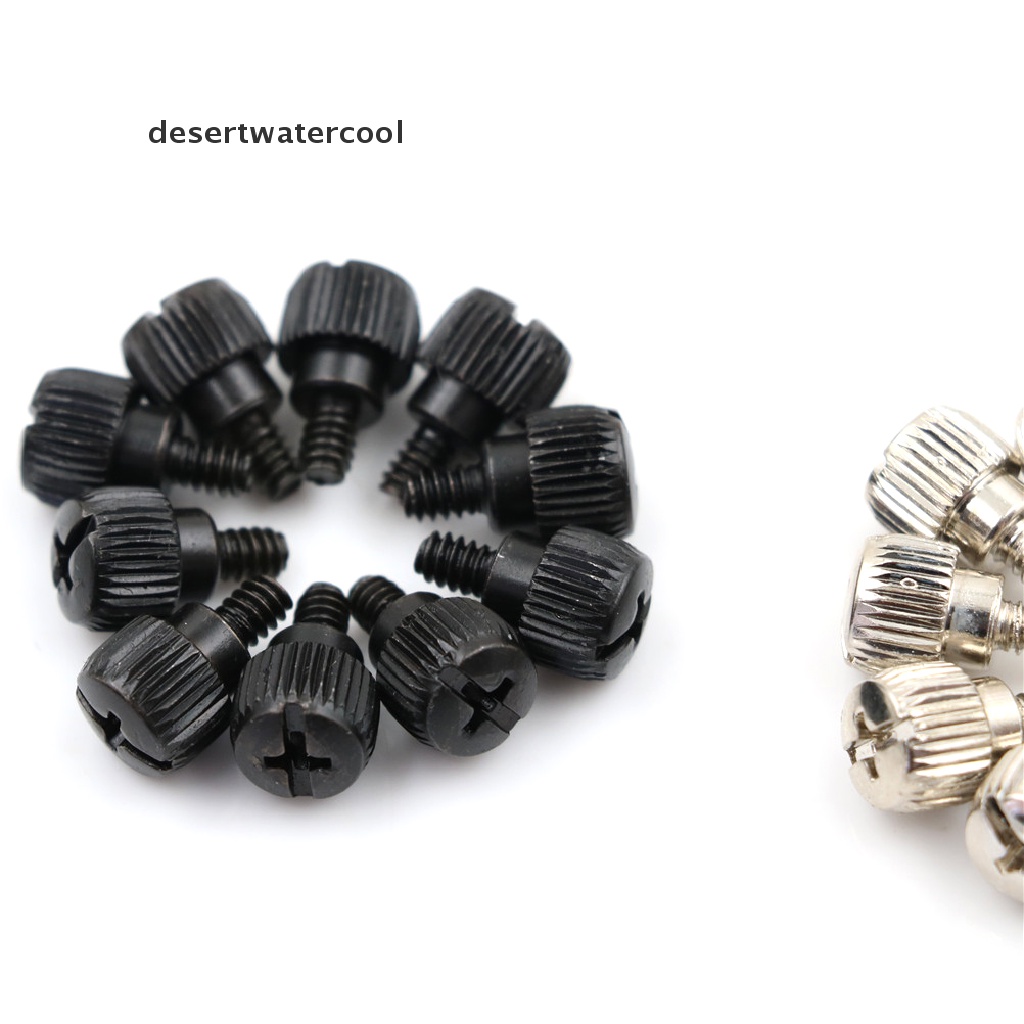 Deid 10pcs6#32 * 5benang Gigi Panjang 5mm Komputer PC Case Tanpa Perkakas Penyesuaian Sekrup Martijn