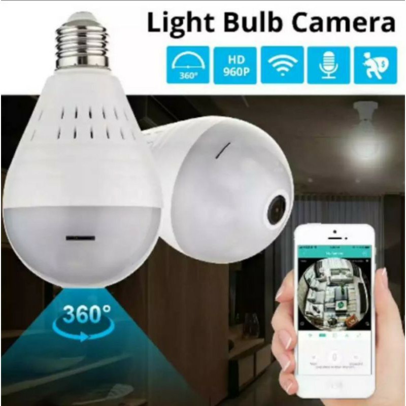 CCTV BOHLAM LAMPU IP CAMERA V380 CCTV LAMPU WIFI WIRELESS MURAH CCTV IP PANORAMIC V380 COD