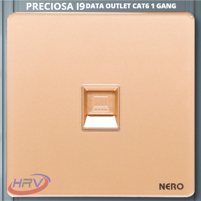 PRECIOSA I9PCA-Gold Stop Kontak Data CAT 6 NERO