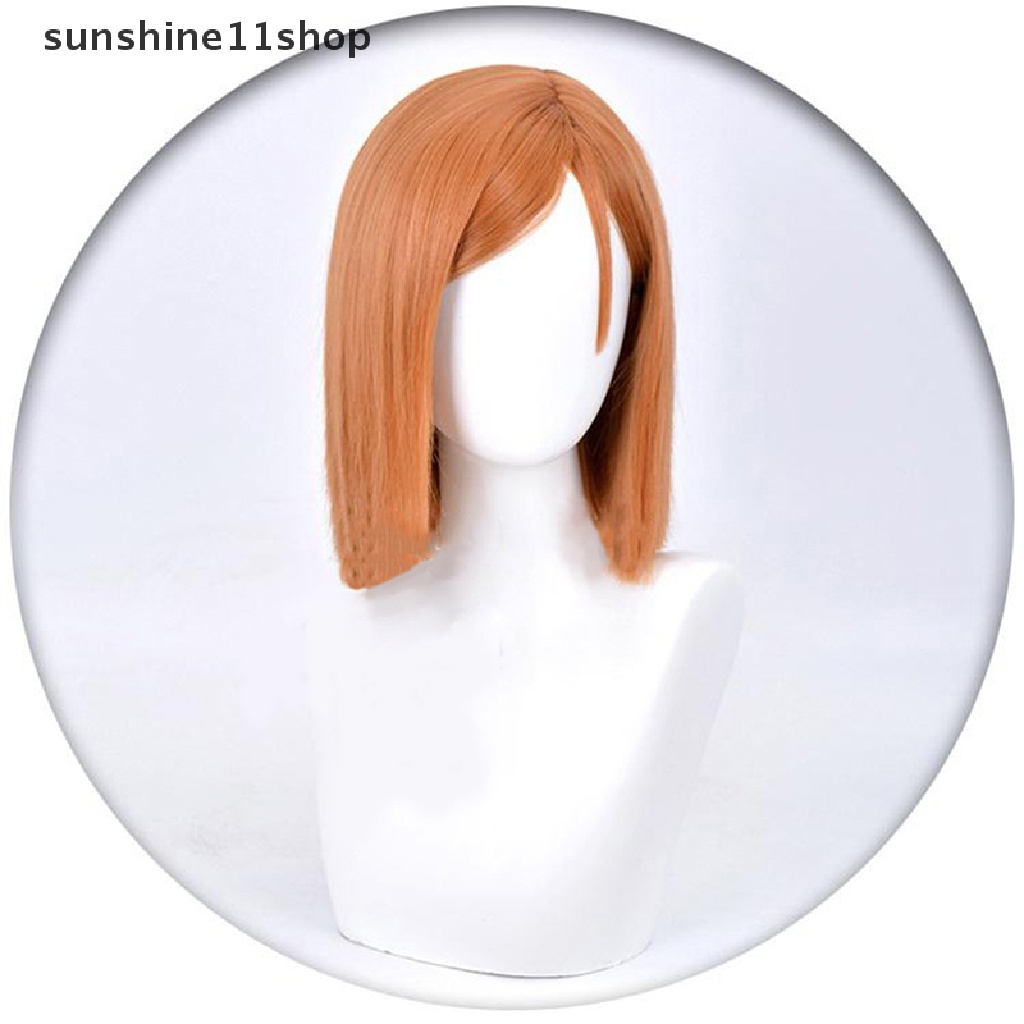 Sho Anime Jujutsu Kaisen Cosplay Nobara Kugisa Wig Nobara Kugisaki Wig Untuk Pesta N