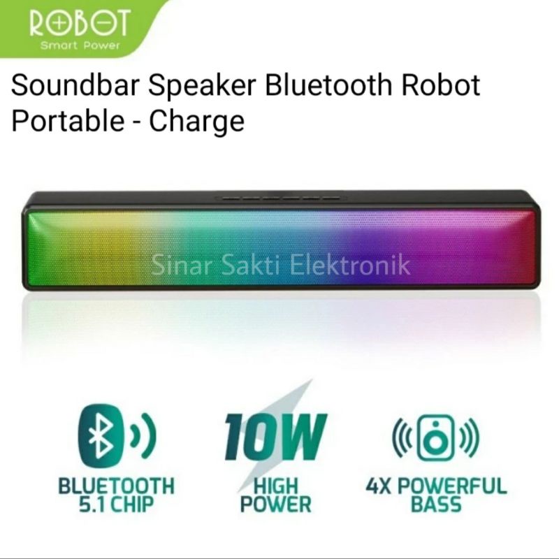 Robot Speaker Soundbar Bass Komputer Bluetooth Cas Charge Charger Laptop Portable