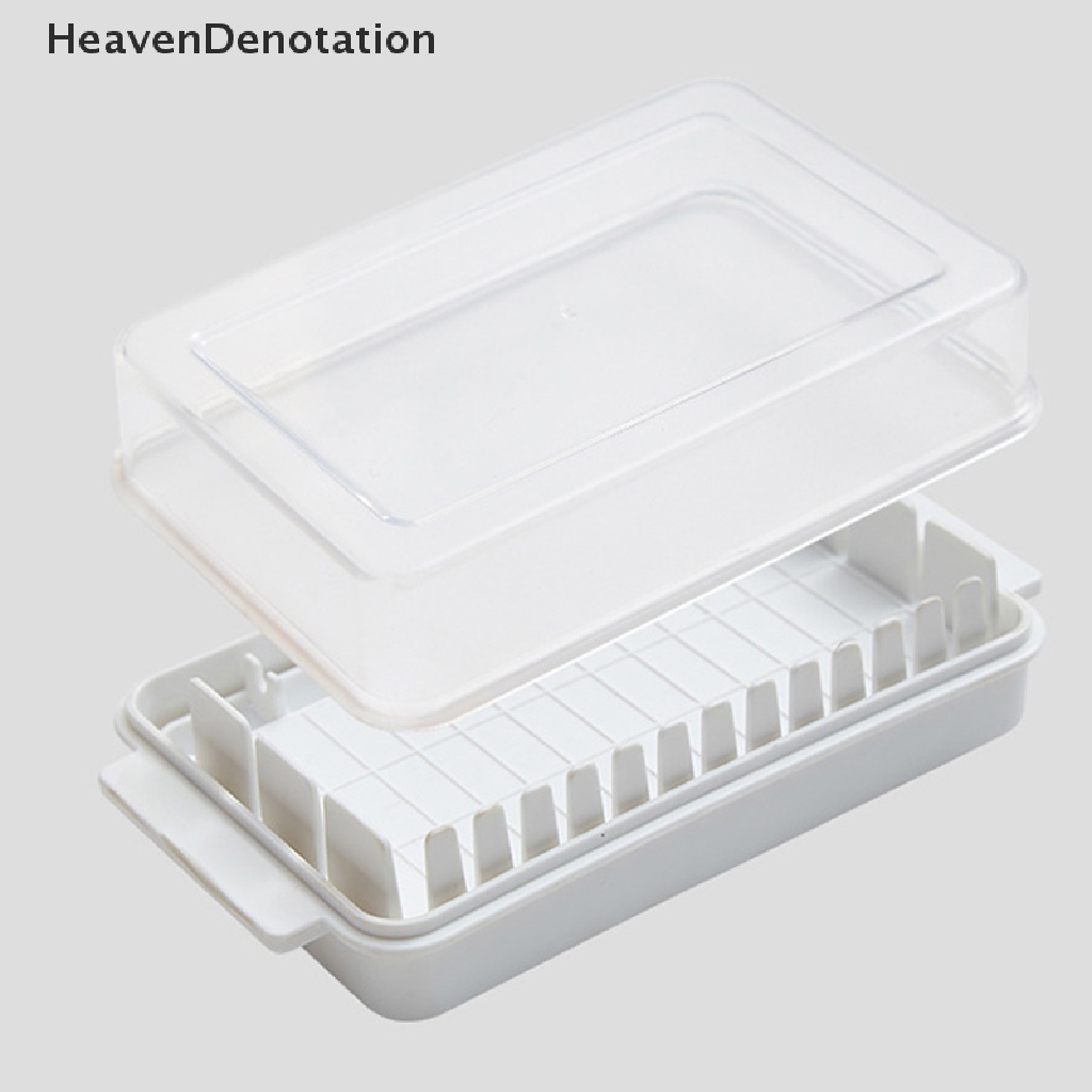 [HeavenDenotation] Butter Cutg Box Butter Cutter Kulkas Crisper Storage Box Sealed Kotak Mentega Kotak Penyimpanan Container HDV