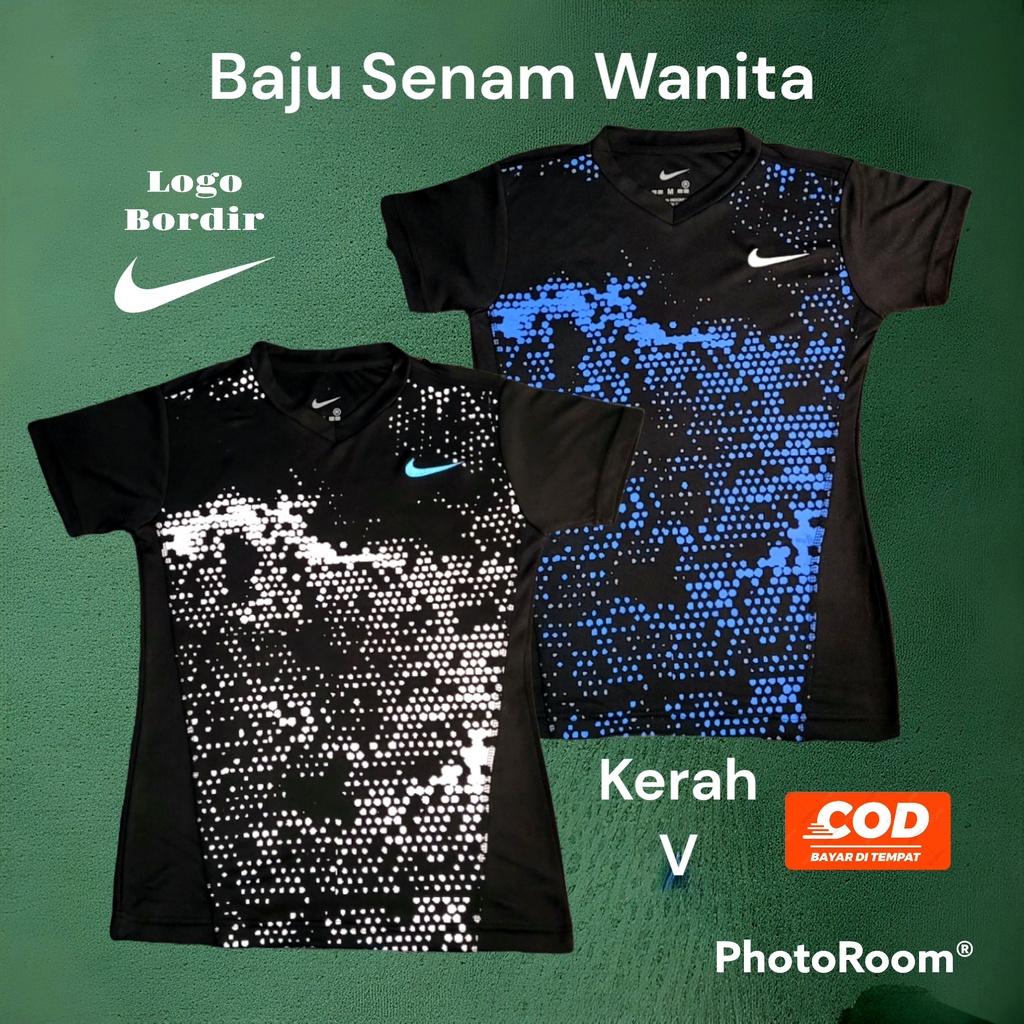 Baju senam wanita kaos atasan olahraga fittness gym voli aerobic voli wanita