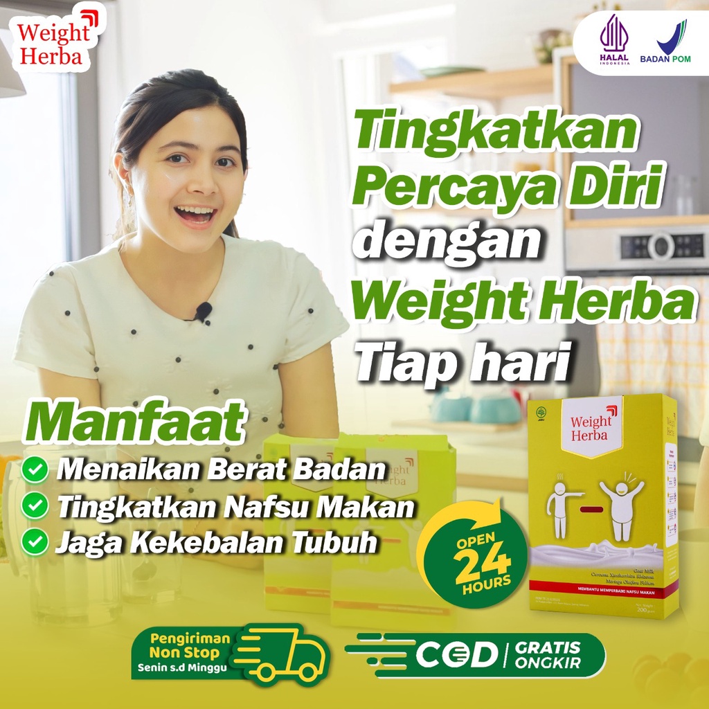 Weight Herba Paket 5 Box - Susu Penggemuk Penambah Berat Badan 100% Original &amp; Nafsu Makan Tingkatkan Kalori Kualitas Tinggi &amp; Menambah Nafsu Makan