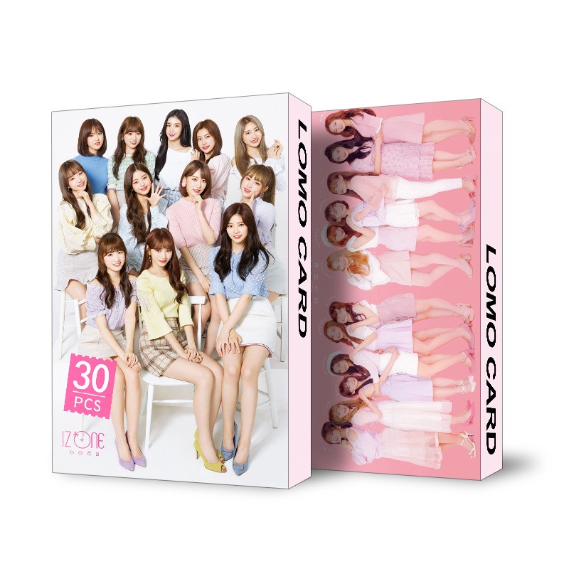 30pcs/box IZONE Album Foto Photocards Fiesta Violeta La Vie en Rose Lomo Kartu Kpop Postcards Cetak Satu Sisi