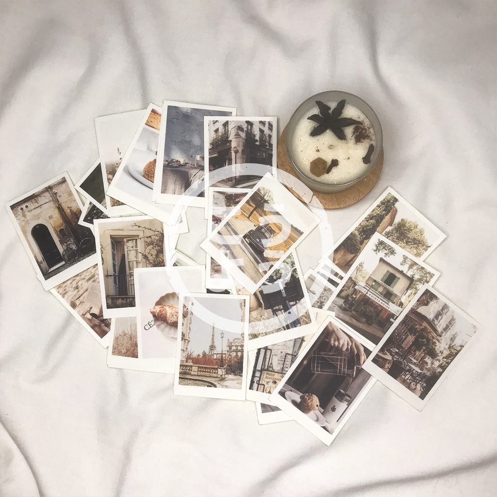 

32 pcs Stiker HVS Polaroid Gambar Paris Aesthetic untuk Jurnal / Scrapbook / Freebies (Pack GB2)