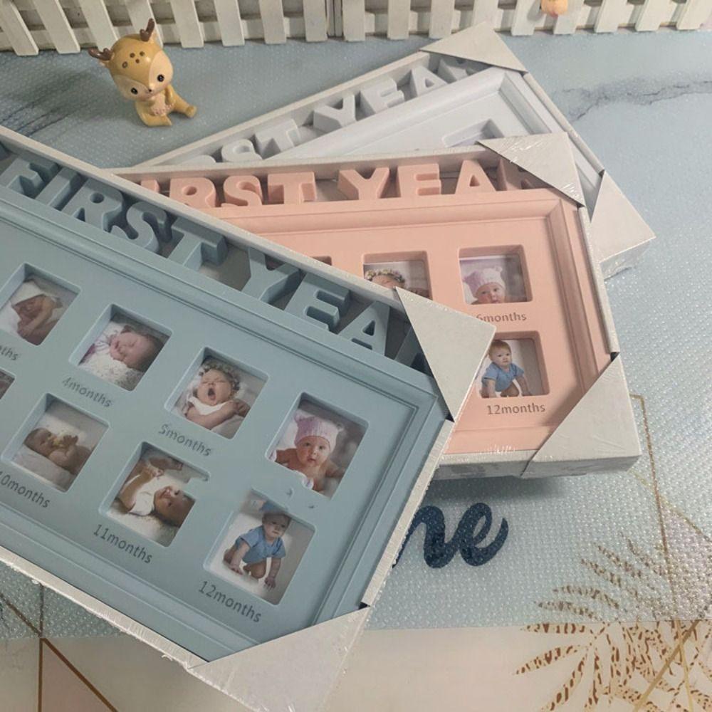 [Elegan] Bingkai Mengenang Portable Kreatif Souvenir Anak Anak Seni Desktop Ornamen Tempat Foto Tumbuh Memori Hadiah Bingkai Foto