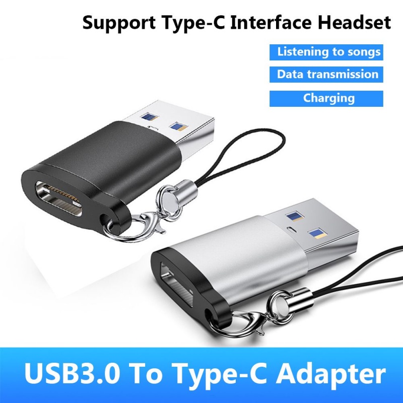 Konverter USB Tipe-C USB Ke Tipe-C Support OTG Adapter Universal USB Charger Mobil Headphone Phone Adapter