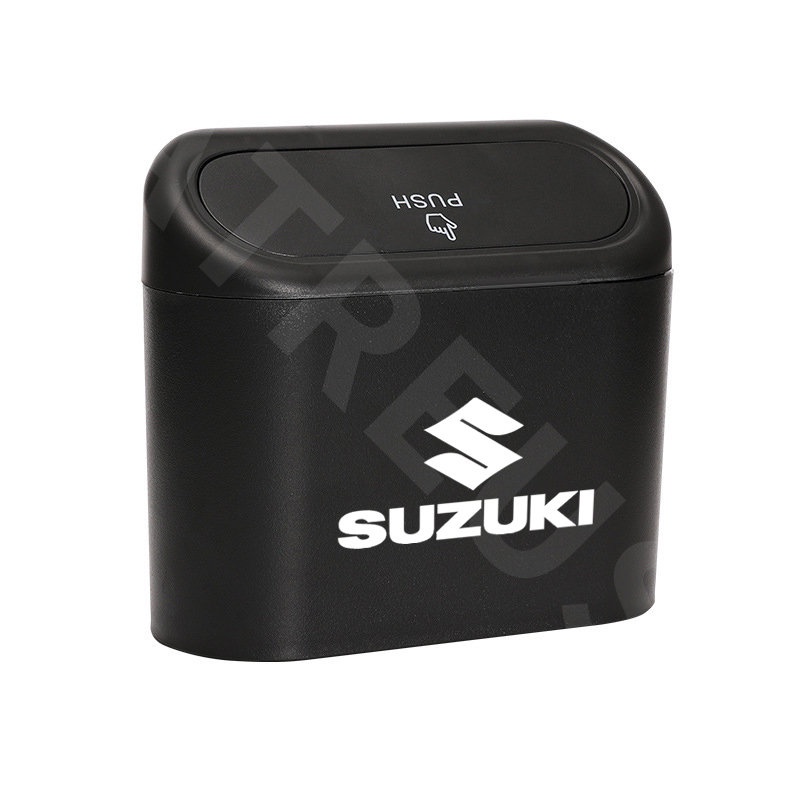 Suzuki Tempat Sampah Mobil Gantung Tutup Flip Dustbin Tipe Tekan Storage Box Organizer Aksesoris Mobil Untuk ERTIGA Splash Swift XL7 SX4 Jimny Vitara Katana