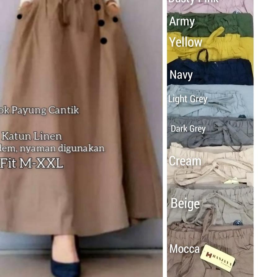 ❆ ROK KATUN LINEN RAMI PANJANG PAYUNG/ROK LEBAR MAYUNG. ROK REMAJA MUSLIM/ROK JUMBO ✰