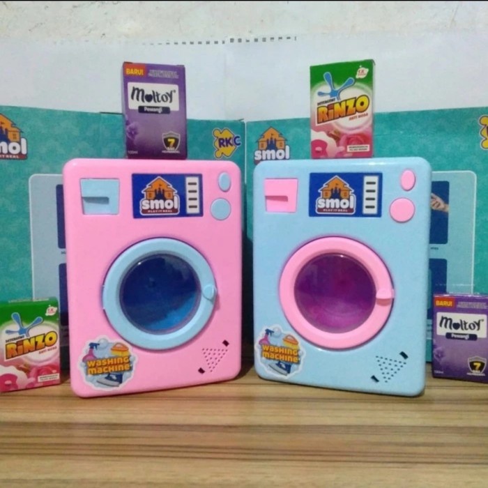 Mainan Mesin Cuci Laundry Anak Bisa Nyala Dan Berputar Play It Real