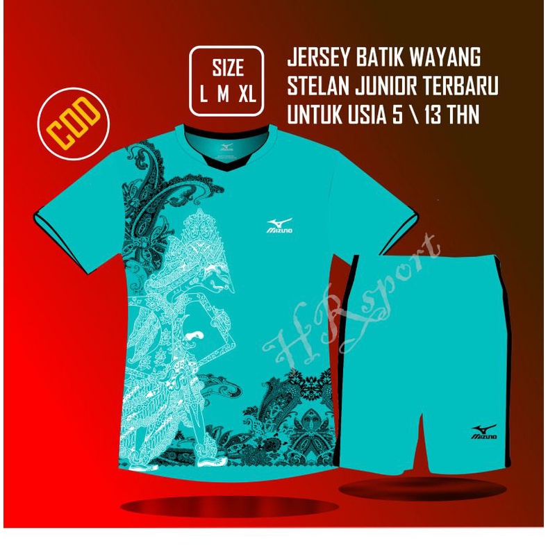 JERSEY BAJU KAOS OLAHRAGA SEPAK BOLA  FUTSAL STELAN ANAK-ANAK  COCOK UNTUK OLAHRAGA PRIA WANITA COD1SET UNTUK USIA 5/14THN BATIK ELAN diG TERBAU hj