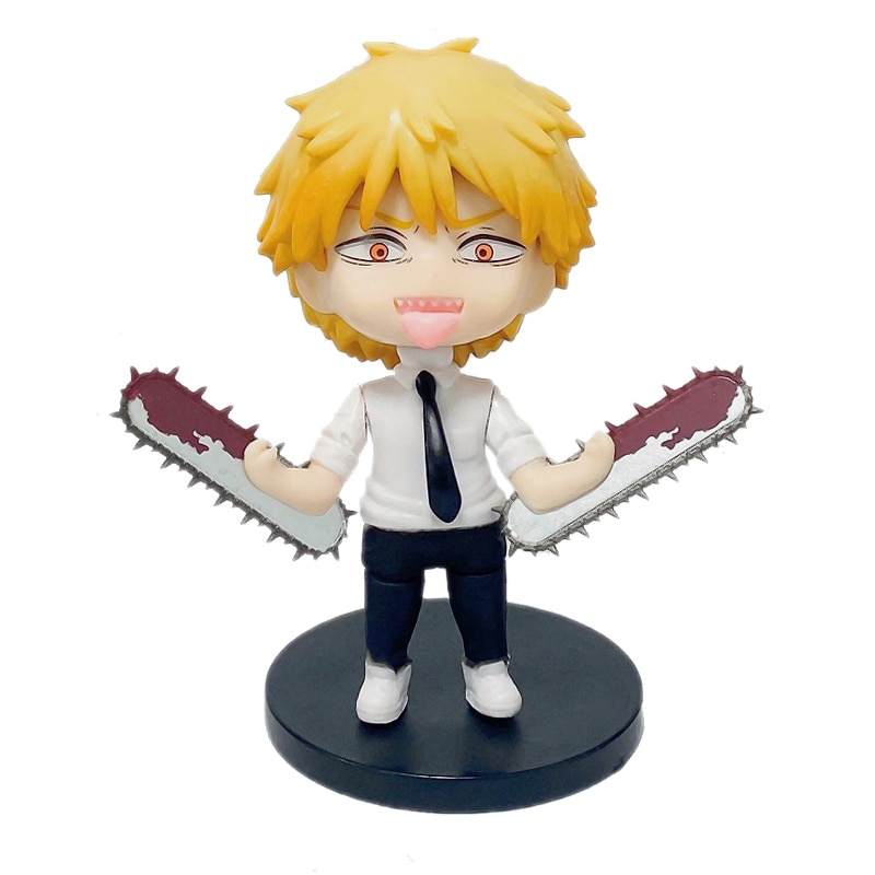 11 cm Anime Chainsaw Man Figure Pochita Power Kali Listrik Kawaii Q Versi Mainan Mobil Dekorasi Pvc Model Boneka Hadiah