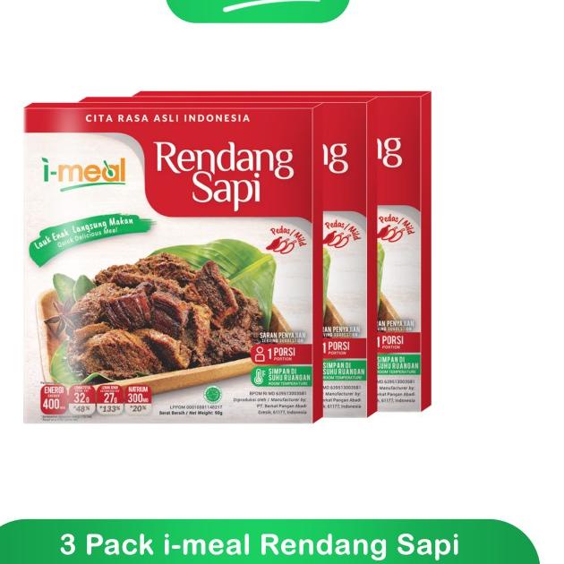

✬ I-Meal Paket Rendang Sapi Isi 3 Siap Saji ♠