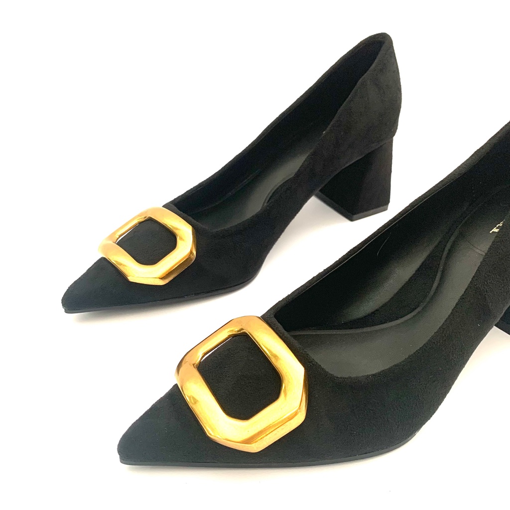 SEPATU KERJA WANITA HAK TINGGI ZS504 CHUNKY HIGH HEELS PREMIUM IMPORT