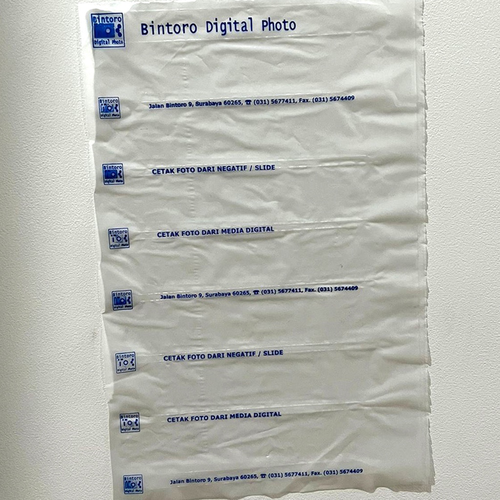 Negative Sleeve Plastik Roll Film (dapat 10 lembar)