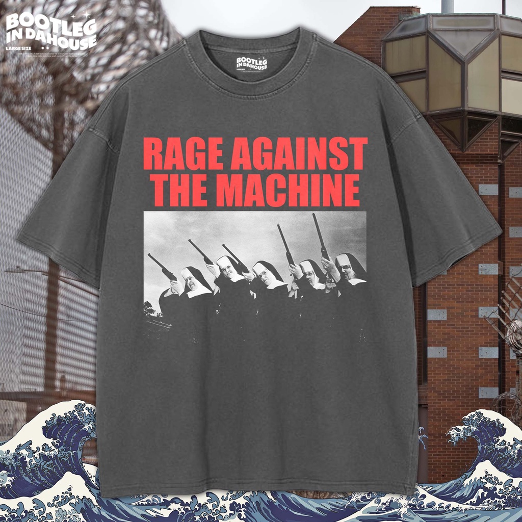 RAGE AGAINST THE MACHINE Oversize T-shirt / Kaos Oversize RAGE AGAINST THE MACHINE