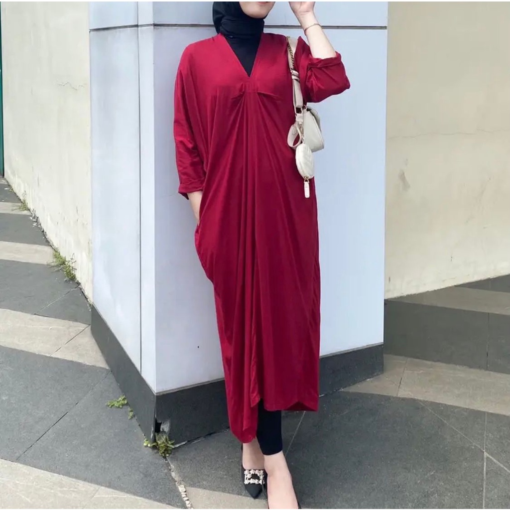 LUNA KAFTAN CRINKLE AIRFLOW ALMER KAFTAN DRESS GAMIS TERBARU 2023 GAMIS LEBARAN WANITA