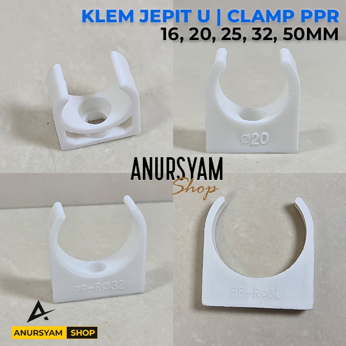 Klem Pipa PPR | Clamp 5/8 1/2 3/4 1 2 in | Klem Jepit U Pipa Conduit