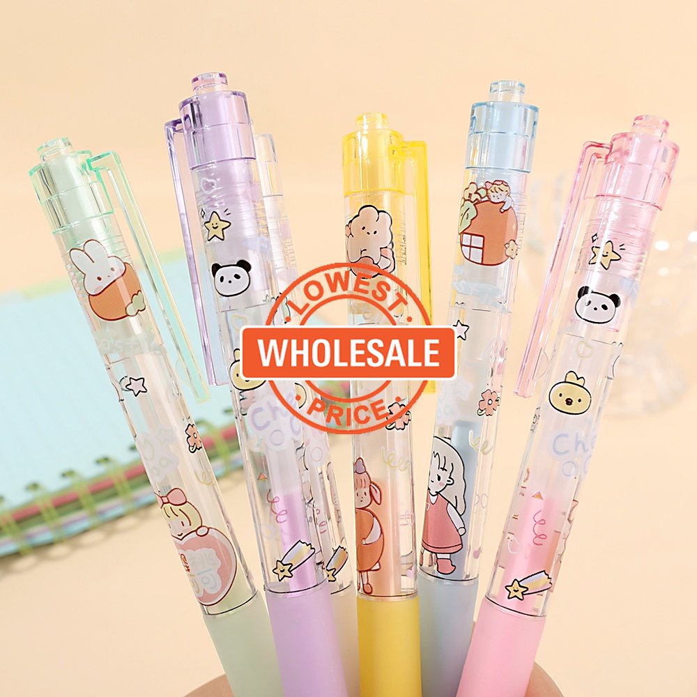 [Harga Grosir] [Warna Random] Kartun Viskositas Tinggi Sekolah Kantor Supply Cepat Kering Lem Pulpen Kawai Sticky Dispensing Pen Press type Dot Glue Pen Handmade DIY Lem Pen