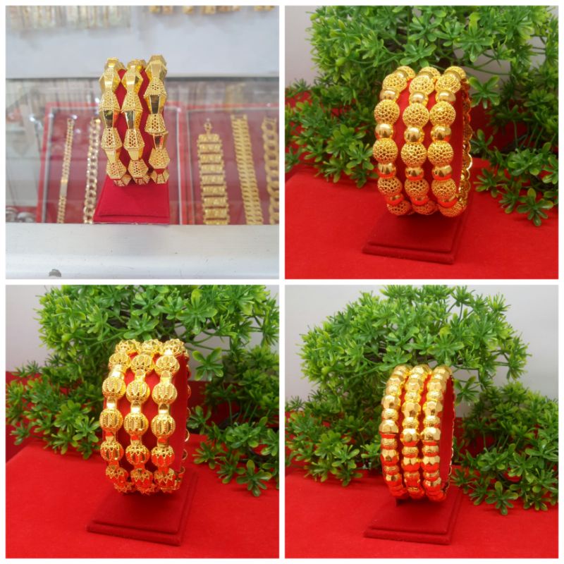 gelang keroncong dubai isi3/gelang dubai bukaan clip dalam/gelang pengait dalam dubai
