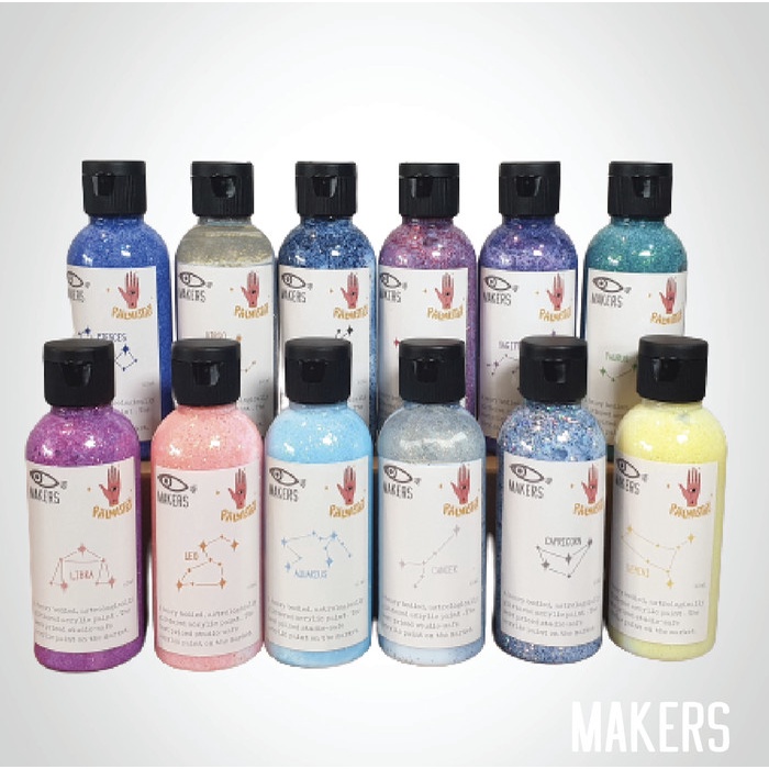 

Paket Cat Glitter 12 Warna - For Ceramic, Pouring & Fabric