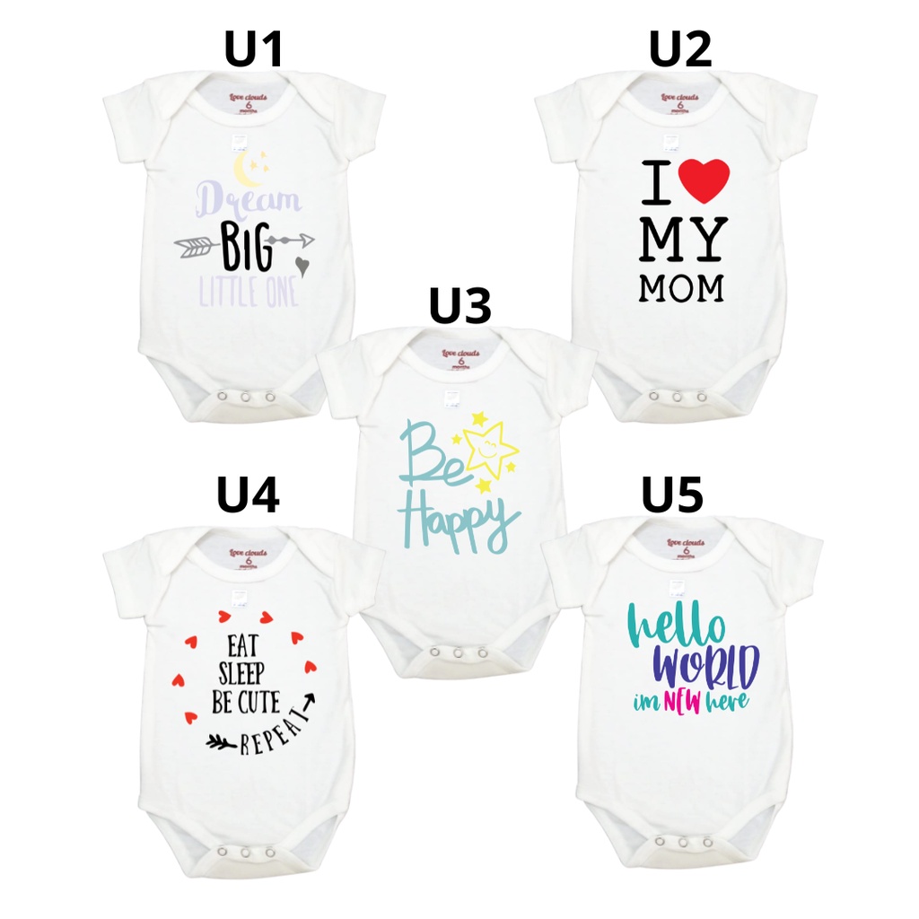 Jumper Bayi Motif Unisex Bodysuits baby Uniseks