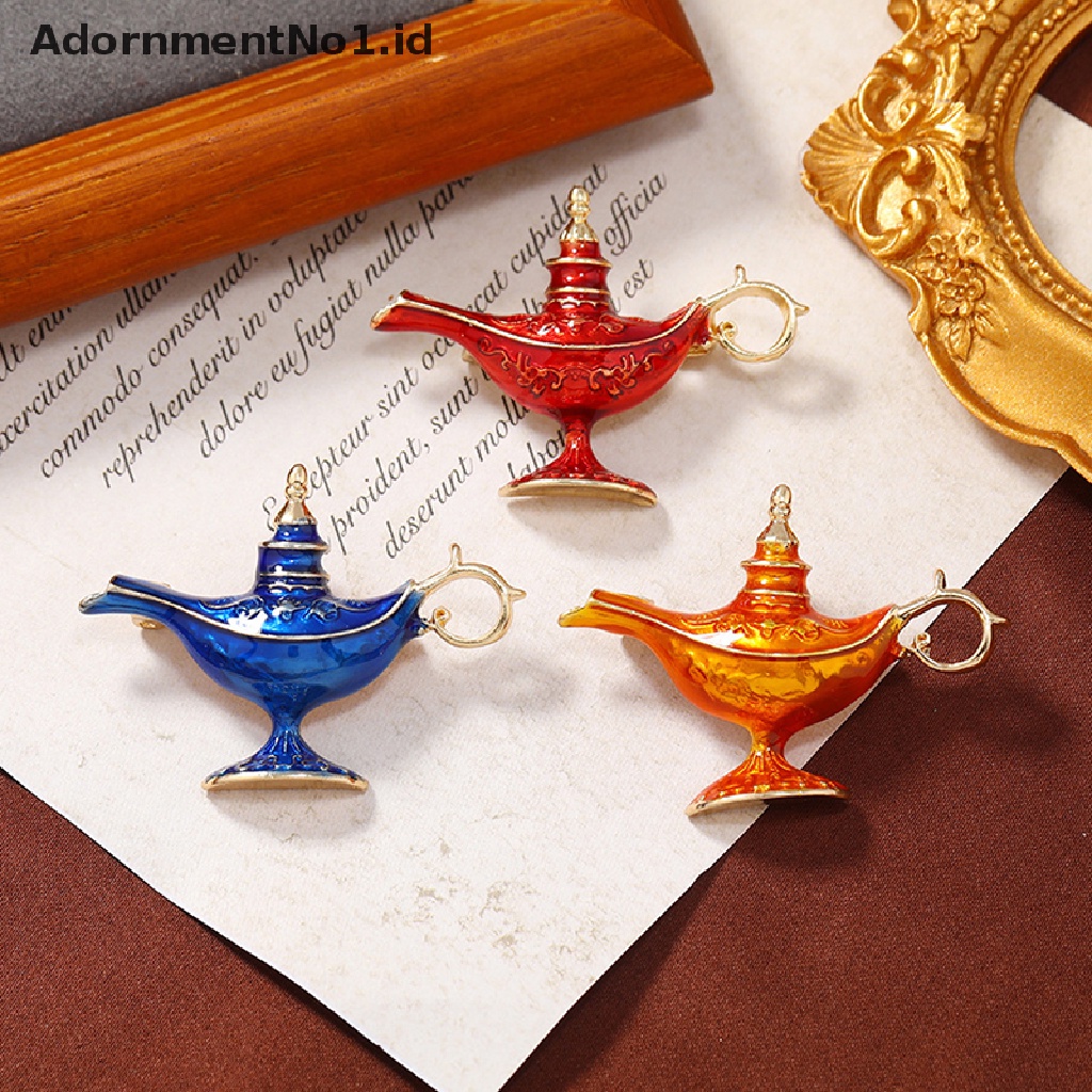 [AdornmentNo1] Lampu Aladin Antik Bros Wanita Pria 3warna Magic Light Pesta Casual Brooch [ID]