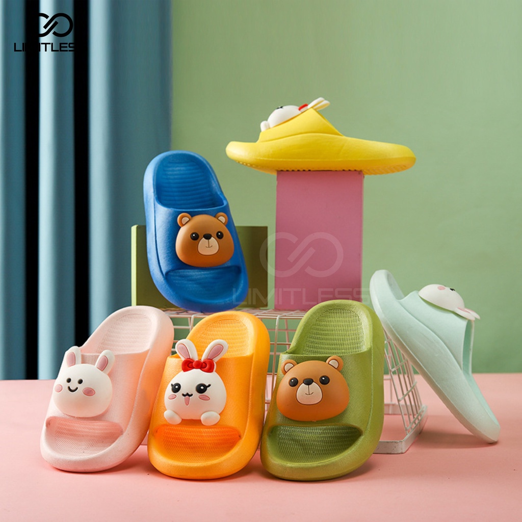 Zerolimit - Sandal Lotso Anak Sendal Slip On Unisex Selop Jelly Karakter Jibbitz Terbaru Premium Sandal slop anak laki perempuan cewek import