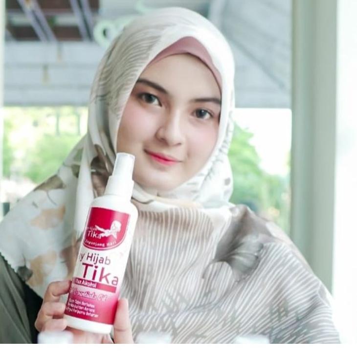 ☝ SPRAY HIJAB TIKA SPRAY UNTUK JILBAB ORIGINAL MEMBUAT JILBAB TEGAK DAN RAPI TEGAK  SEPANJANG HARI ✧