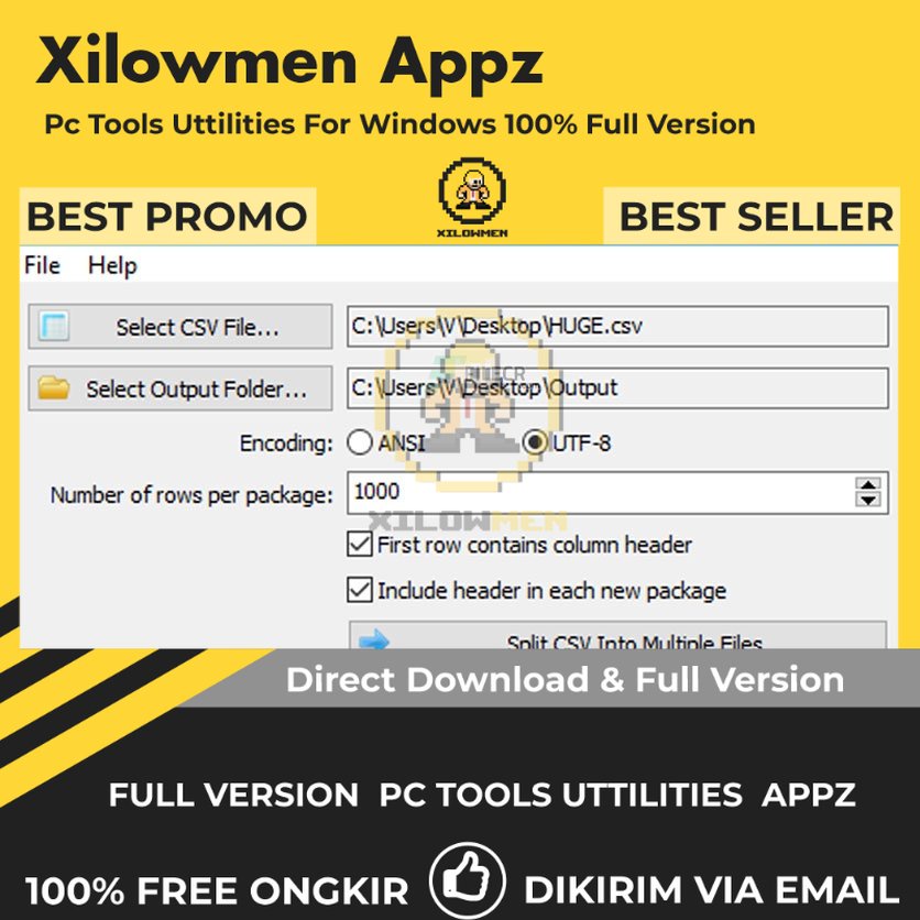 [Full Version] VovSoft CSV Splitter Pro PC Tools Software Utilities Lifetime Win OS