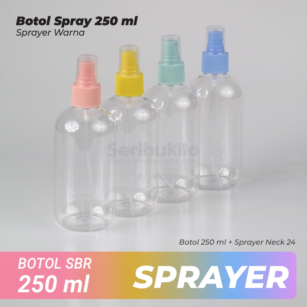 Botol SBR Spray 250 ml /Botol PET Spray 250 ml SBR/ Botol 250 ml Spray Warna