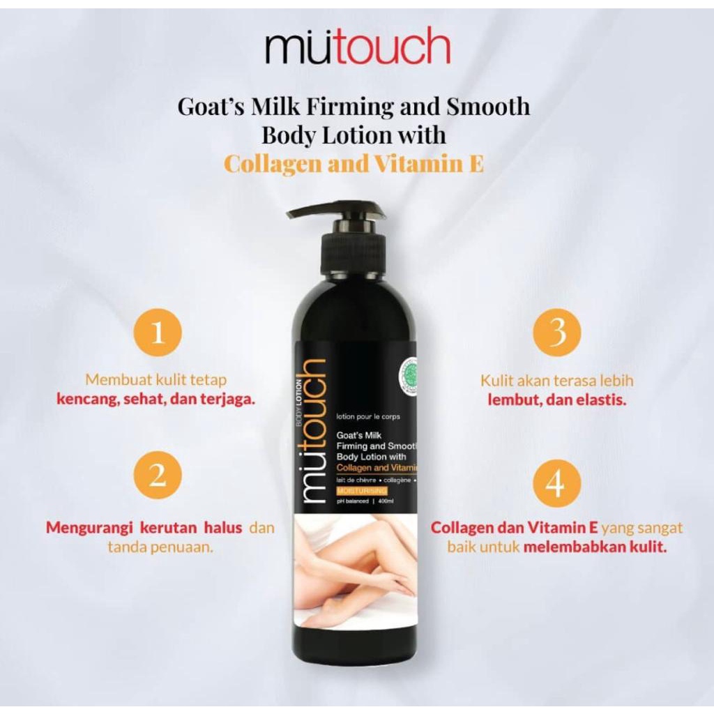 MUTOUCH GOATS MILK BODY LOTION PUMP 400M.L -NJ