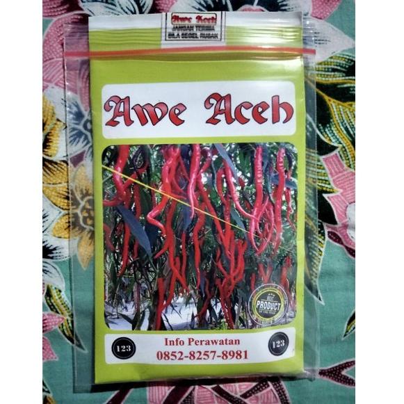✓ Cabe Awe Aceh 10 Gram - Benih Cabe Merah Keriting Awe Aceh - Bibit Cabe Awe Aceh - CMK Awe Aceh