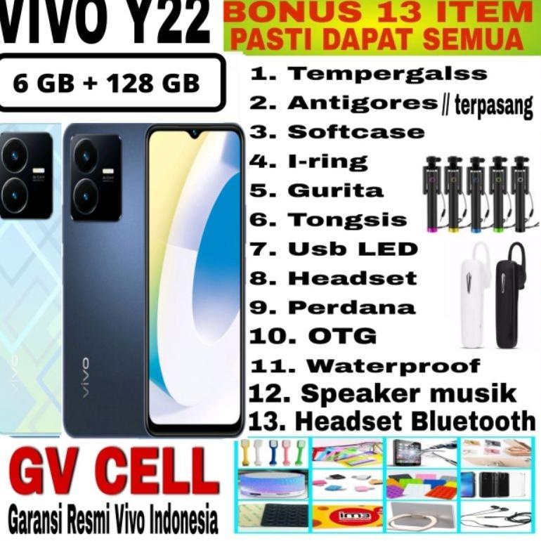 VIVO Y22 6/128 &amp; 4/64GB  RAM 6GB ROM 128GB GARANSI RESMI VIVO