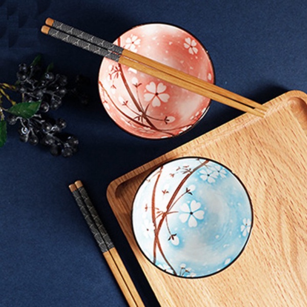 

Unik ARAMI 2 Ceramic Sakura Bowl w Chopstick Paket Hadiah Mangkok Keramik Limited