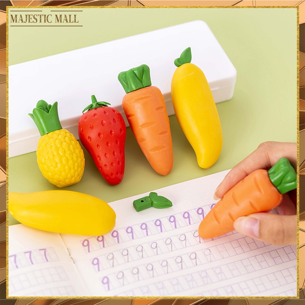 

Penghapus Pensil Karakter Buah Buahan Lucu Set 3pcs Import COD ℳℳ 845