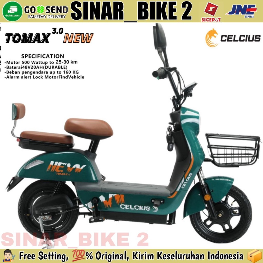 Sepeda Listrik CELCIUS TOMAX 6.0  Electric E Bike 500 Watt