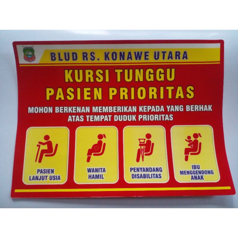 

( MIN ORDER 5) Stiker Kursi Prioritas Dengan Nama