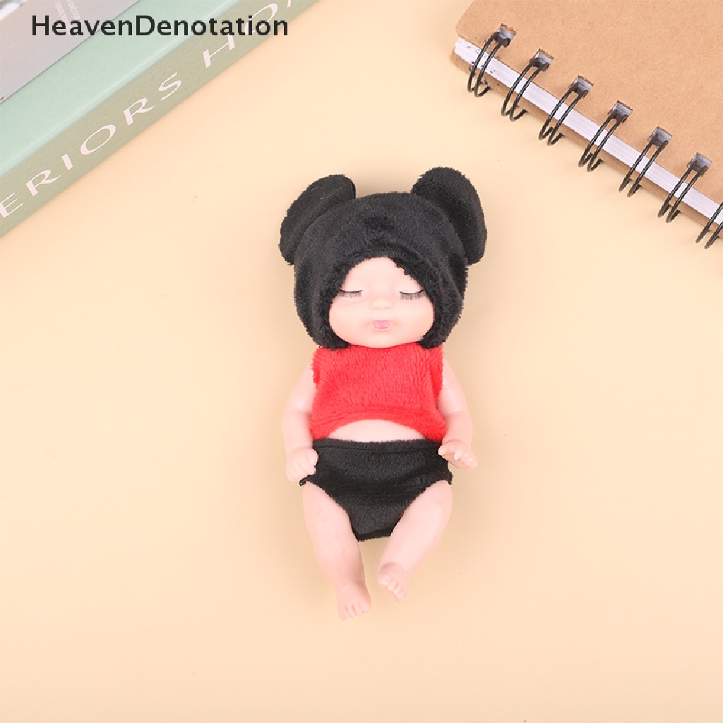 [HeavenDenotation] 11cm Simulasi Baby Doll Mainan Mini Tidur Baby Doll Hewan Untuk Anak HDV