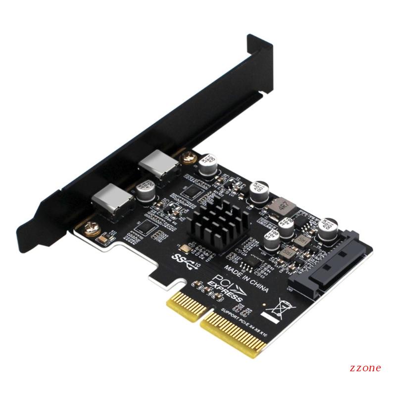 Zzz Super Speed PCI-E 3.0 Ke USB 3.1 2port Kartu Ekspansi PCI-Express 15Pin