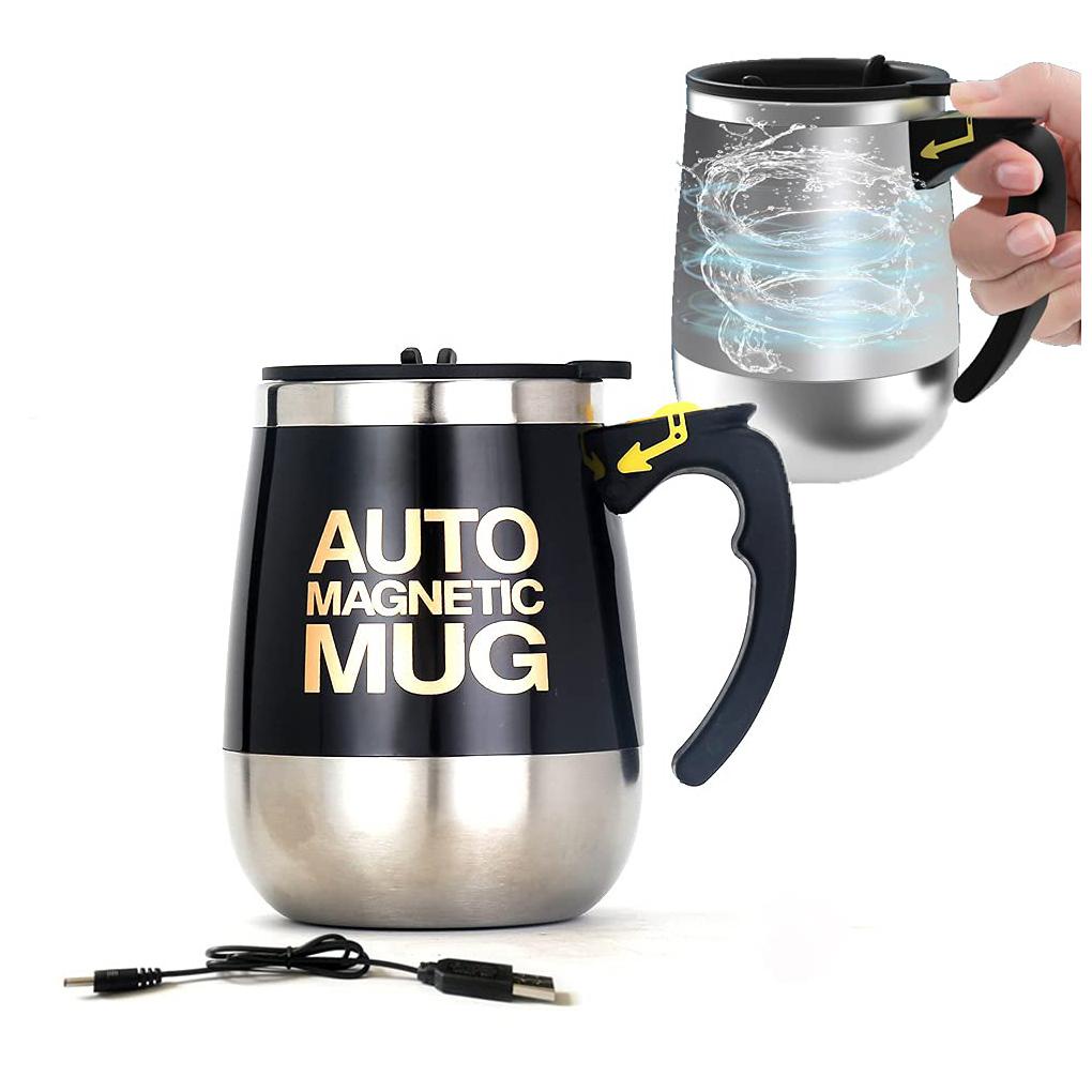 400ml Otomatis Self Stirring Mug Stainless Steel Kopi Teh Mixing Cup Mixer Penyimpanan Air Termal Menyajikan Cangkir Pasokan