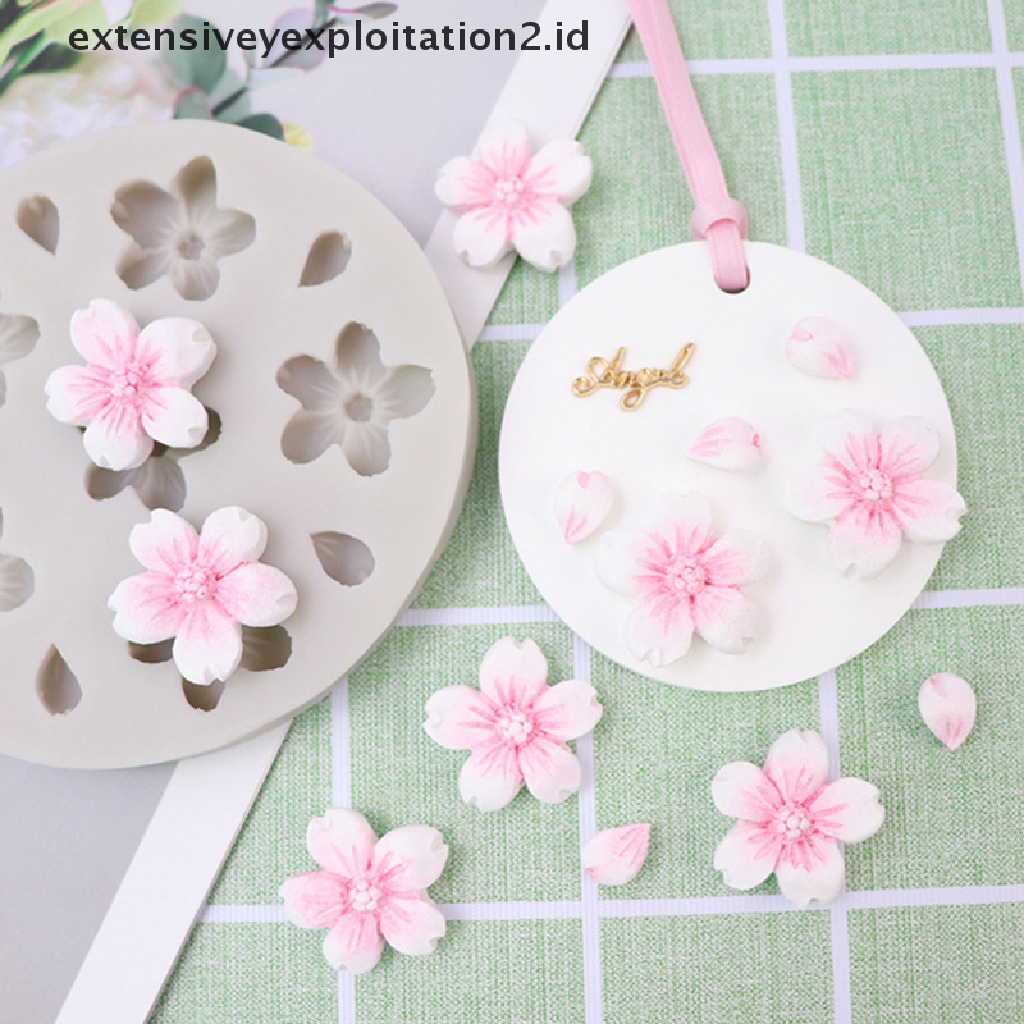 {NEW} 1pc 6lubang Bunga Sakura Cetakan Silikon Gula Coklat DIY Decorag Tools.