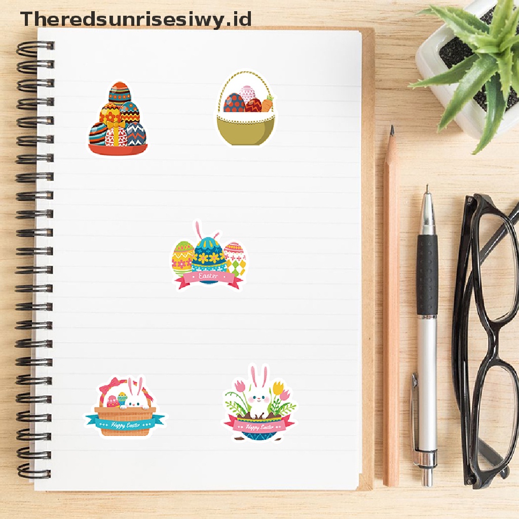 # Baju Lebaran # 100 Pcs Baru Paskah Kartun Stiker Decals Mainan Anak Telepon Skateboard Laptop Mobil~