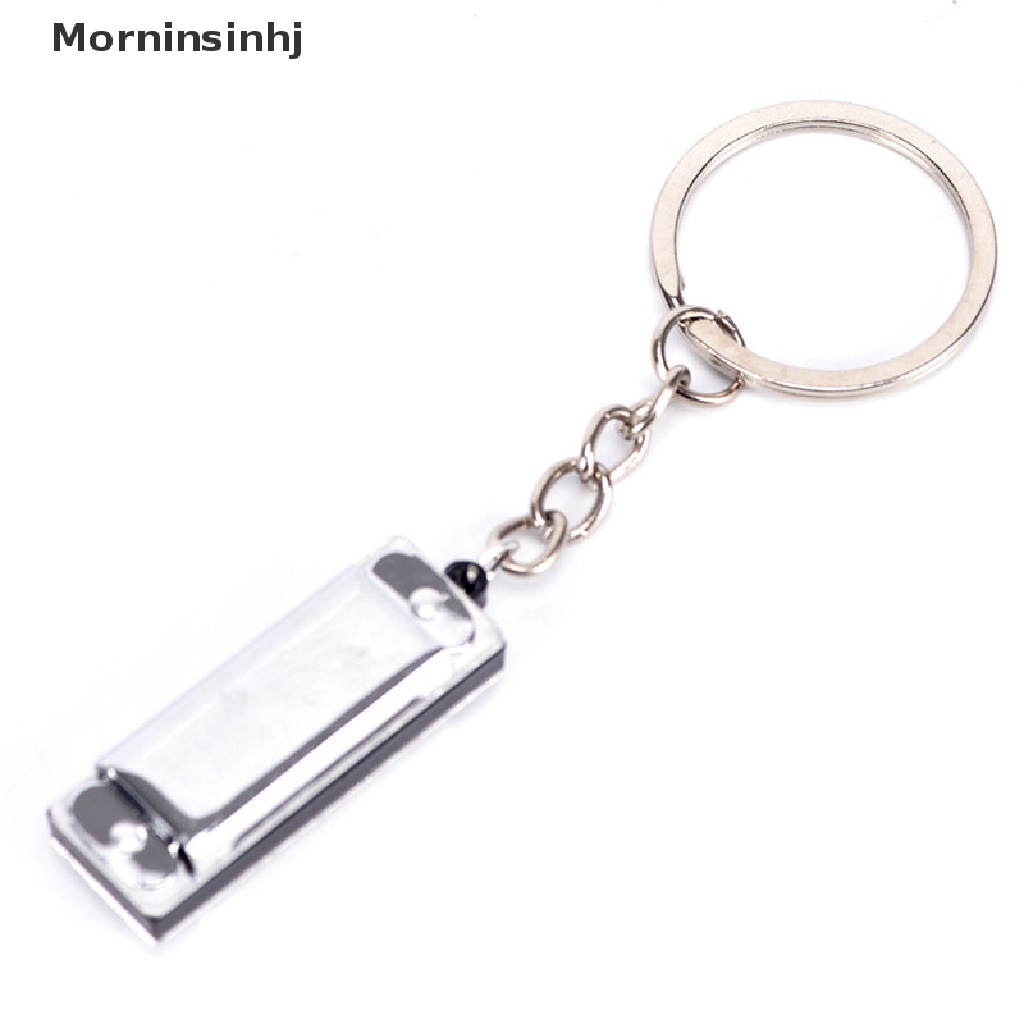 Mornin Warna Random Mini Harmonika Gantungan Kunci Mulut Organ Keyring Pendent Rad Silver Tone id