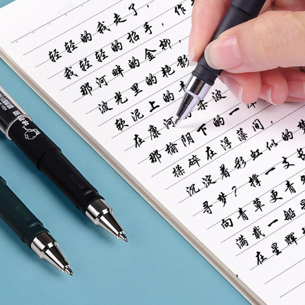 Mxbeauty Pocket Pen Tahan Lama 0.5mm Tinta Hitam Perlengkapan Kantor Sekolah Pena Tanda Tangan Cepat Kering